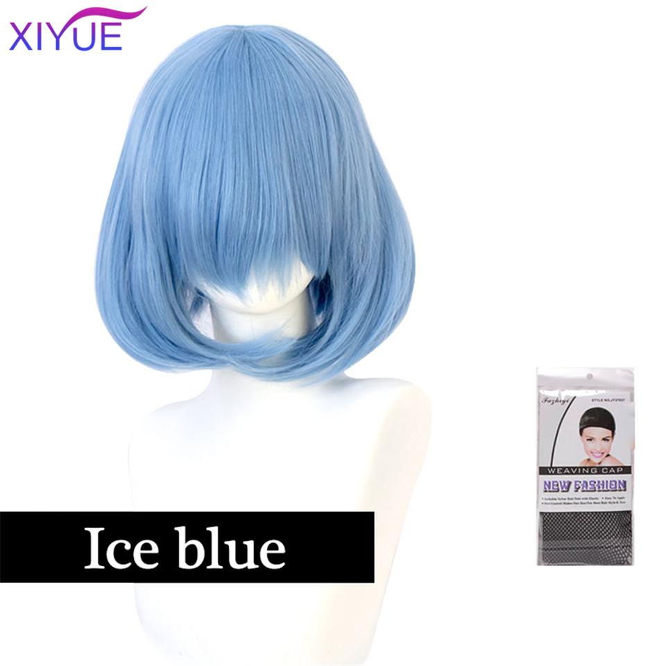 Perucă sintetică zilnică cu val mediu violet Umbre pentru femei negre albe Cosplay din fibre naturale păr fals rezistent la căldură peruci ondulate