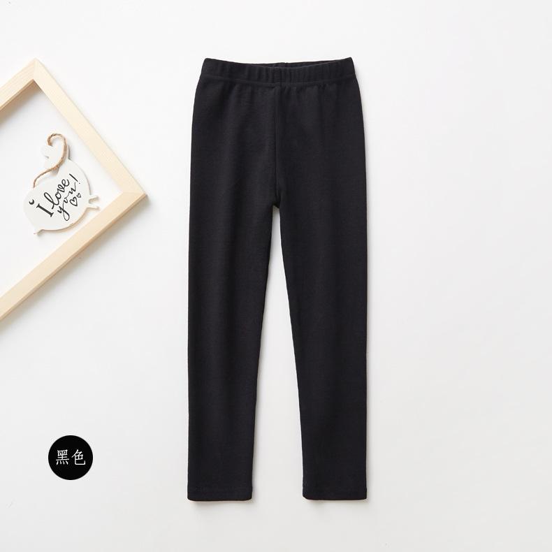 Spring and Autumn Girls' Pants Candy Colored Matte Warm Children's Bottom Pants Cotton Can Be Worn Inside Out Children's Pants