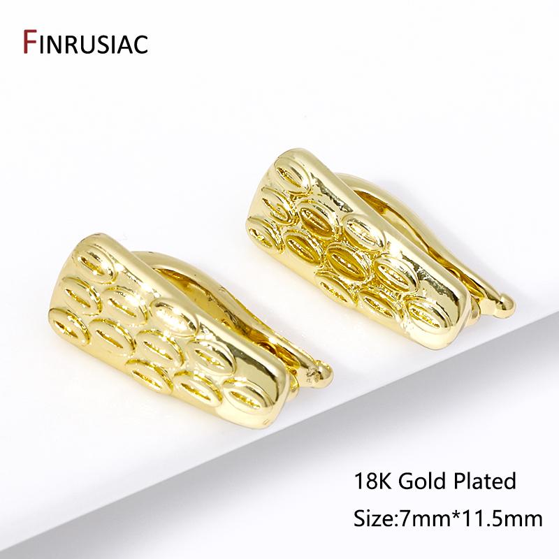 

Wholesale 18K Gold Plated Brass Hinged Necklace Enhancer Charms, Pendants Bail Connector For DIY Jewelry Making Supplies 2 pcs