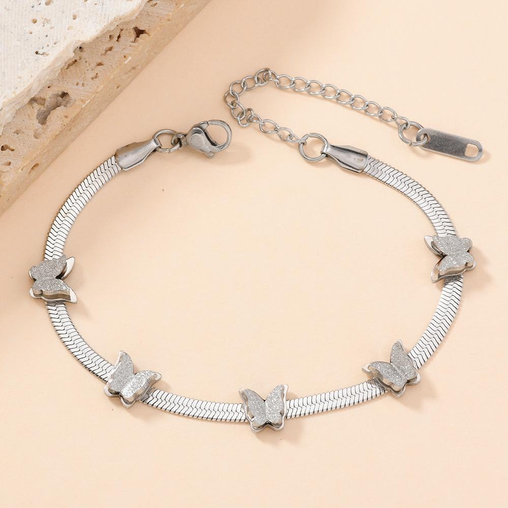 

Браслет из нержавеющей стали золотого цвета с бабочкой для женщин мужчин модный новый браслет-цепочка из нержавеющей стали ювелирное изделие подарок другу вечеринка