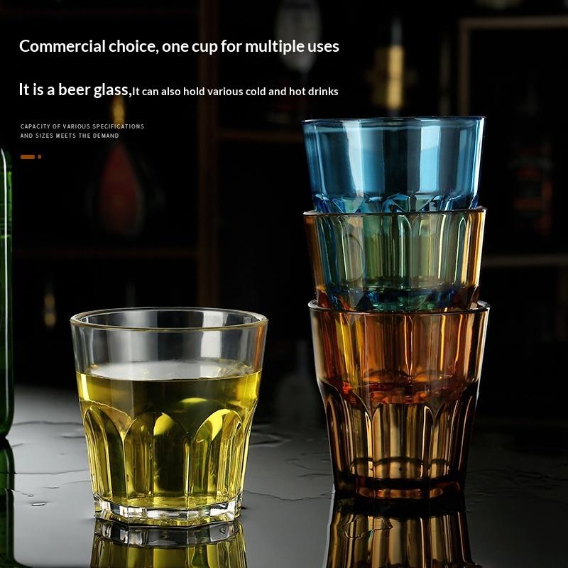 Acrylic Whiskey Cups Unbreakable Transparent Beer Cup Plastic Coffee Milk Breakfast Cup Spirit Glass Drinkware Juice Tea Cup