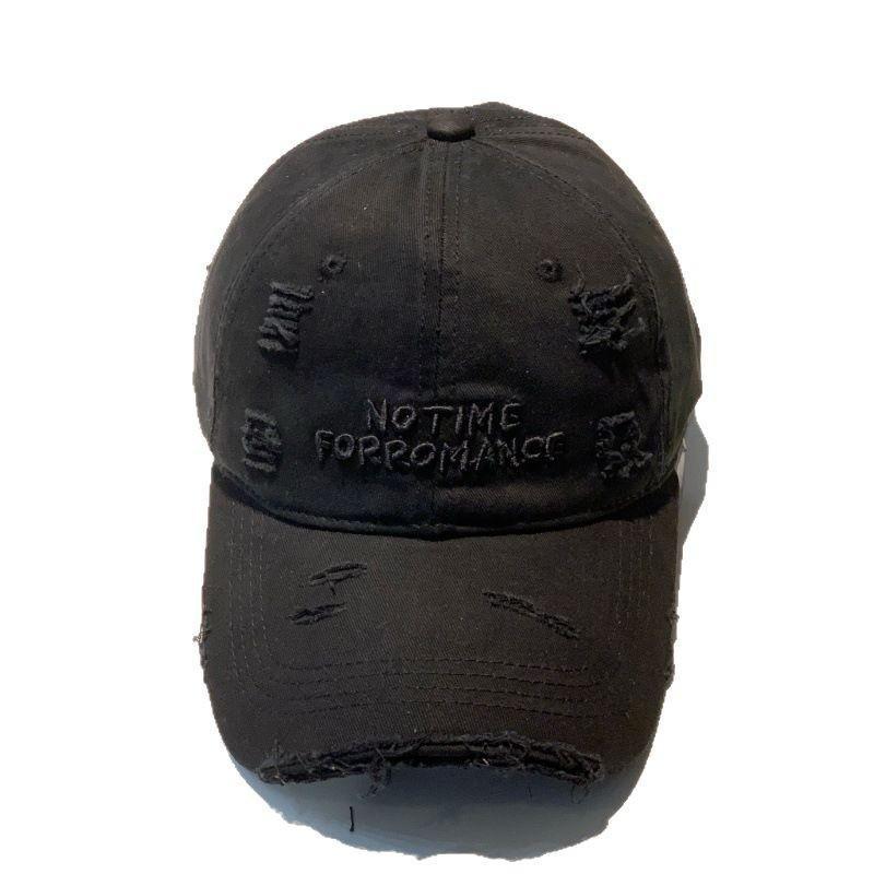 New Style Distressed Washed Baseball Cap With Three-Dimensional Embroidery, A Slim Visor Hat That Makes Your Face Look Smaller.