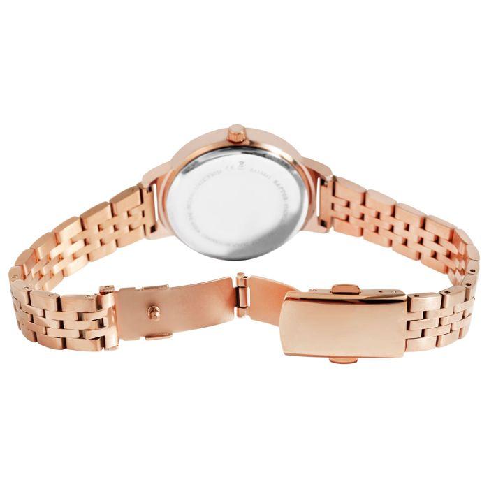 Montre - RAPTOR - Sara - Acier inoxydable rosé doré - Boîtier 36 mm - Mouvement quartz Miyota 2035