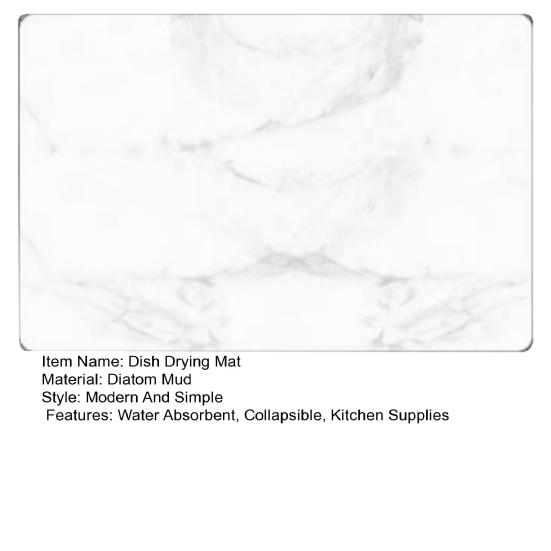 Marmurowa Mata do Suszenia Naczyń Szybkoschnąca Ziemia Okrzemkowa Podkładka Wchłaniająca Wodę Naczynia Blat Kuchenny Miska Butelka Uchwyt na Kubki Mata Diatomitowa