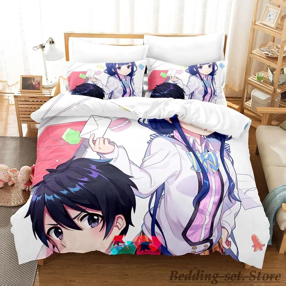 Comfortable Anime Print Bedding Set With Duvet Cover And Pillowcases Single Twin Full Queen King Sizes For Adults And Kids