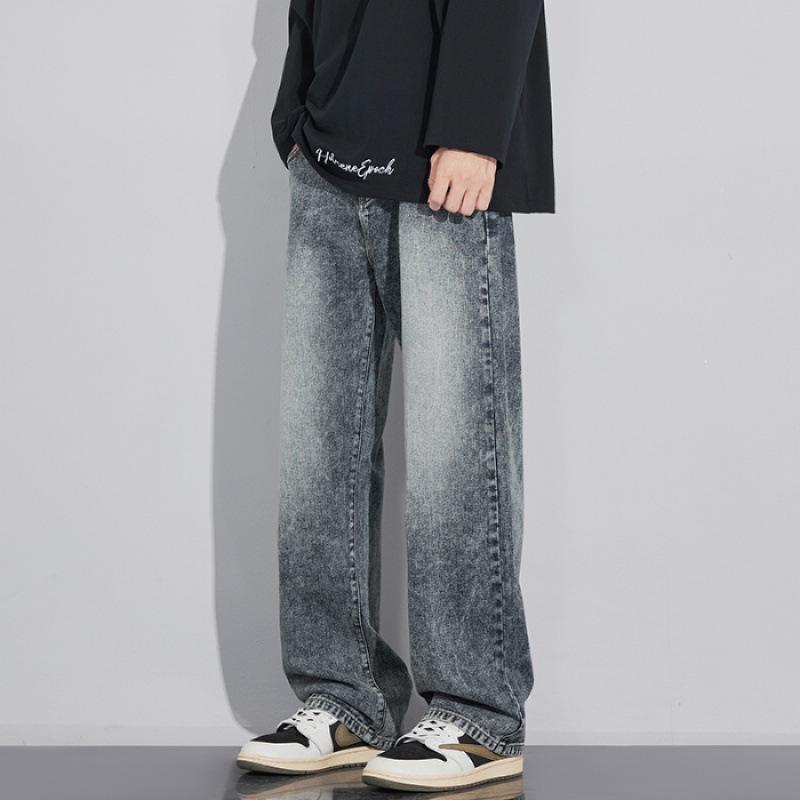 JYL Мужские джинсы в американском ретро стиле, осенняя новинка, прямые широкие брюки с декором. 36
