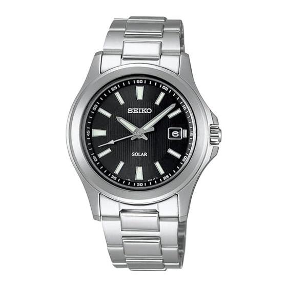 [Seiko] SEIKO Solar Quartz Watch SBPN067 Silver Black Men s [Domestic Genuine Product]