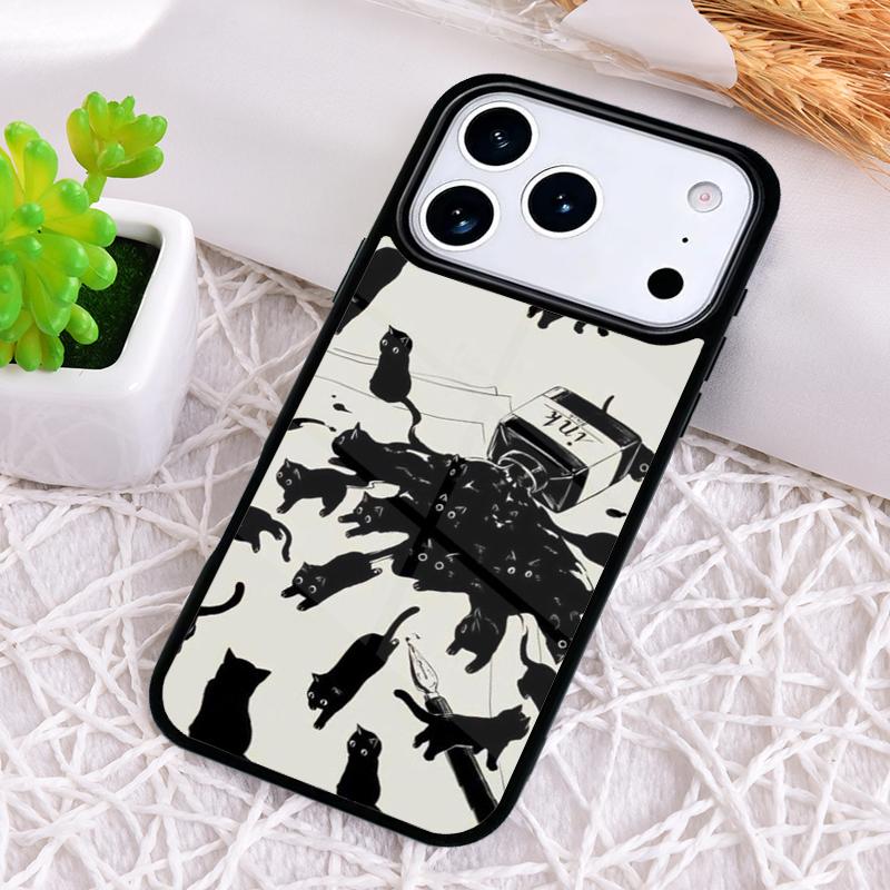 Mystery Cat Shockproof Phone Case for iPhone 17 Air 16e 15 11 12 14 13 Pro Max Cover Coque