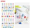 3D New Summer Coconut Beach Nail Stickers Ocean More Variety Flowers Nail Art Sticker Tattoo Decals Decorations