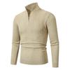 New Autumn and Winter Men's Zipper Turtleneck Cardigan Sweater Solid Color Fashion Casual Men's Sweater Jacket