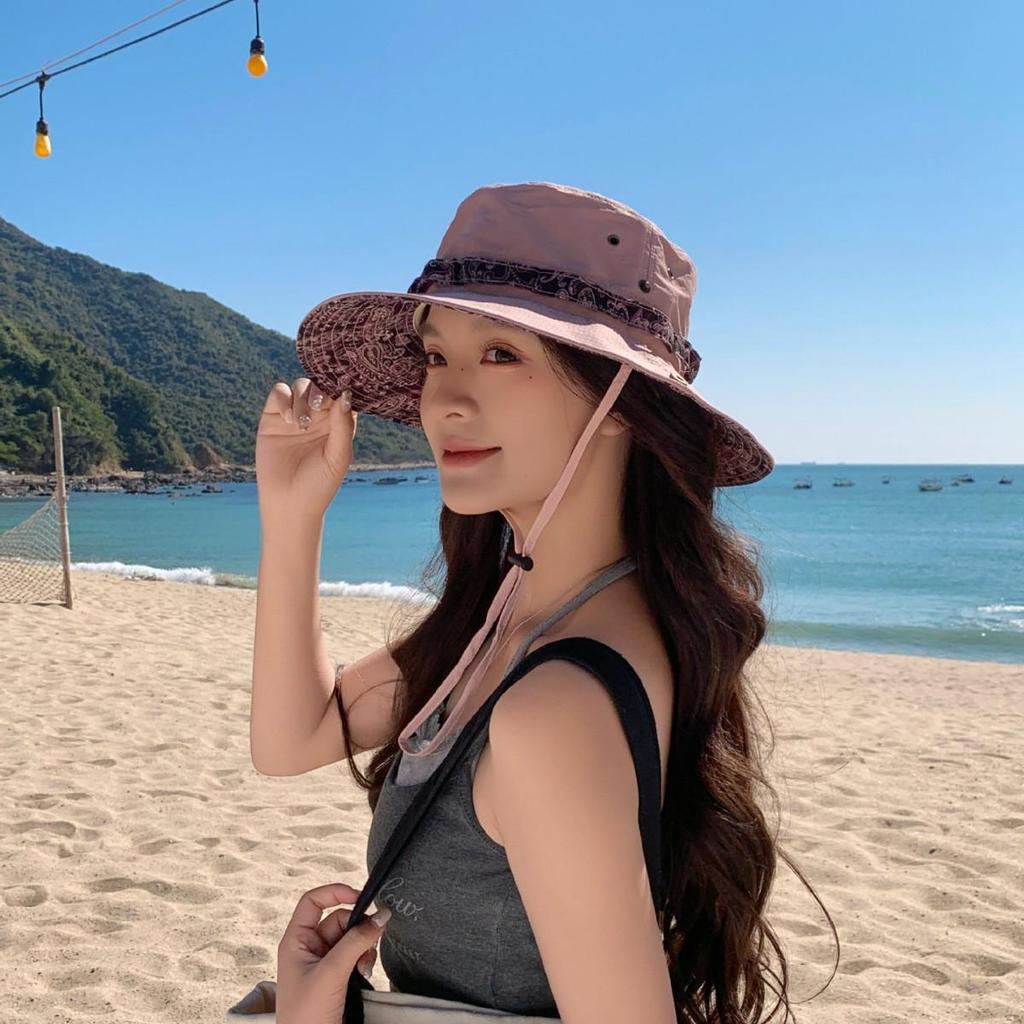 Women's Retro Cowboy Ethnic Style Wide Brim Sun Hat – Breathable Outdoor Beach Protection