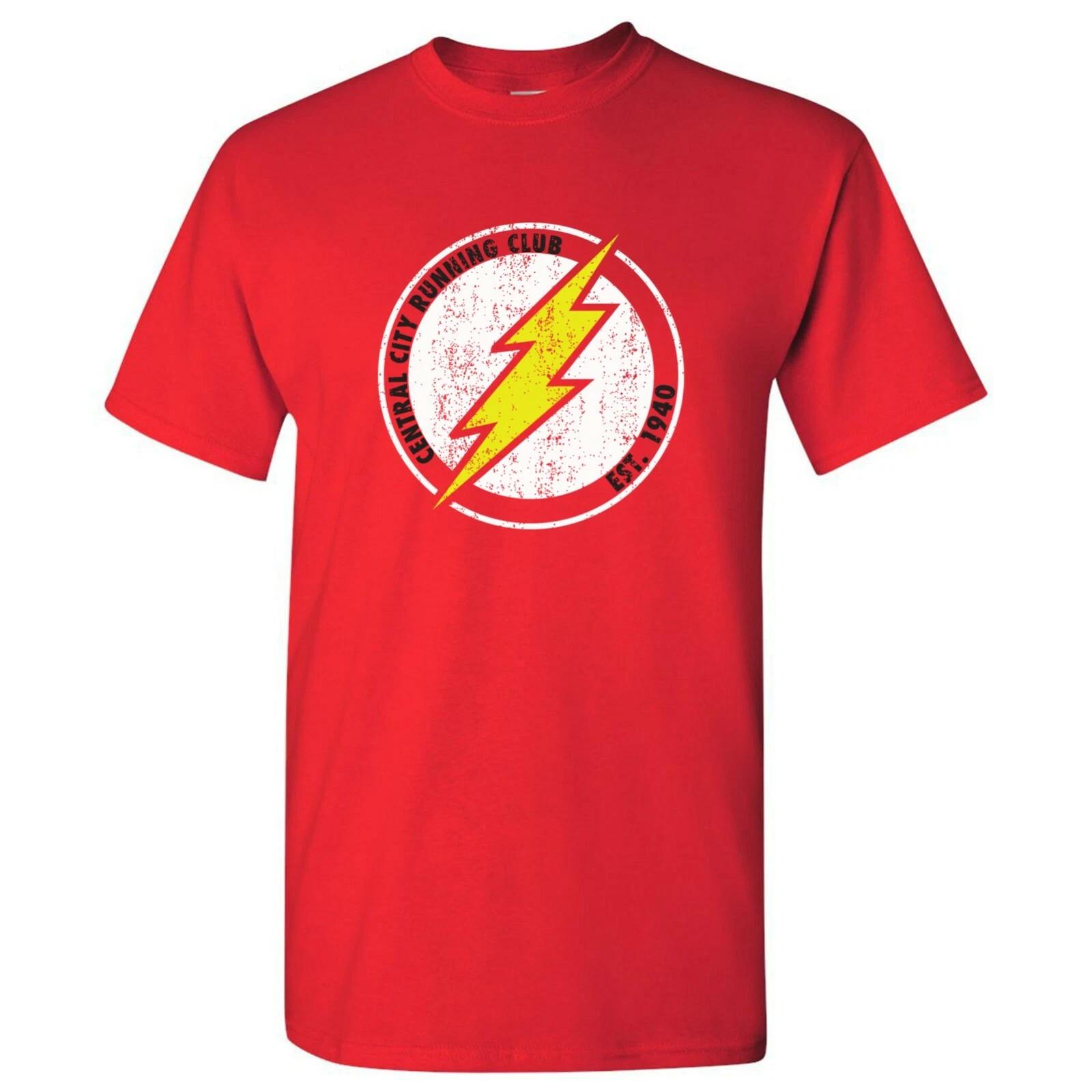 

Central City Running Club - Superhero TV Show Funny Exercise T-Shirt - Red XL