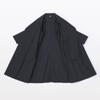 MUJI Trench Dark Size S Women's Water-Repellent Coat, Navy, (BD0ZXA5S)