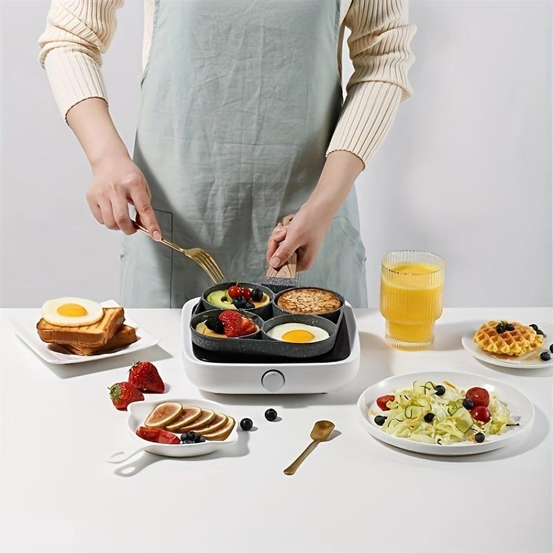 4 Egg Frying Pan, Pancake Omelette Pan,Cooker Pans 4-Cups Non-stick Cookware Divided Egg Cooker,Burger Pan For Breakfast