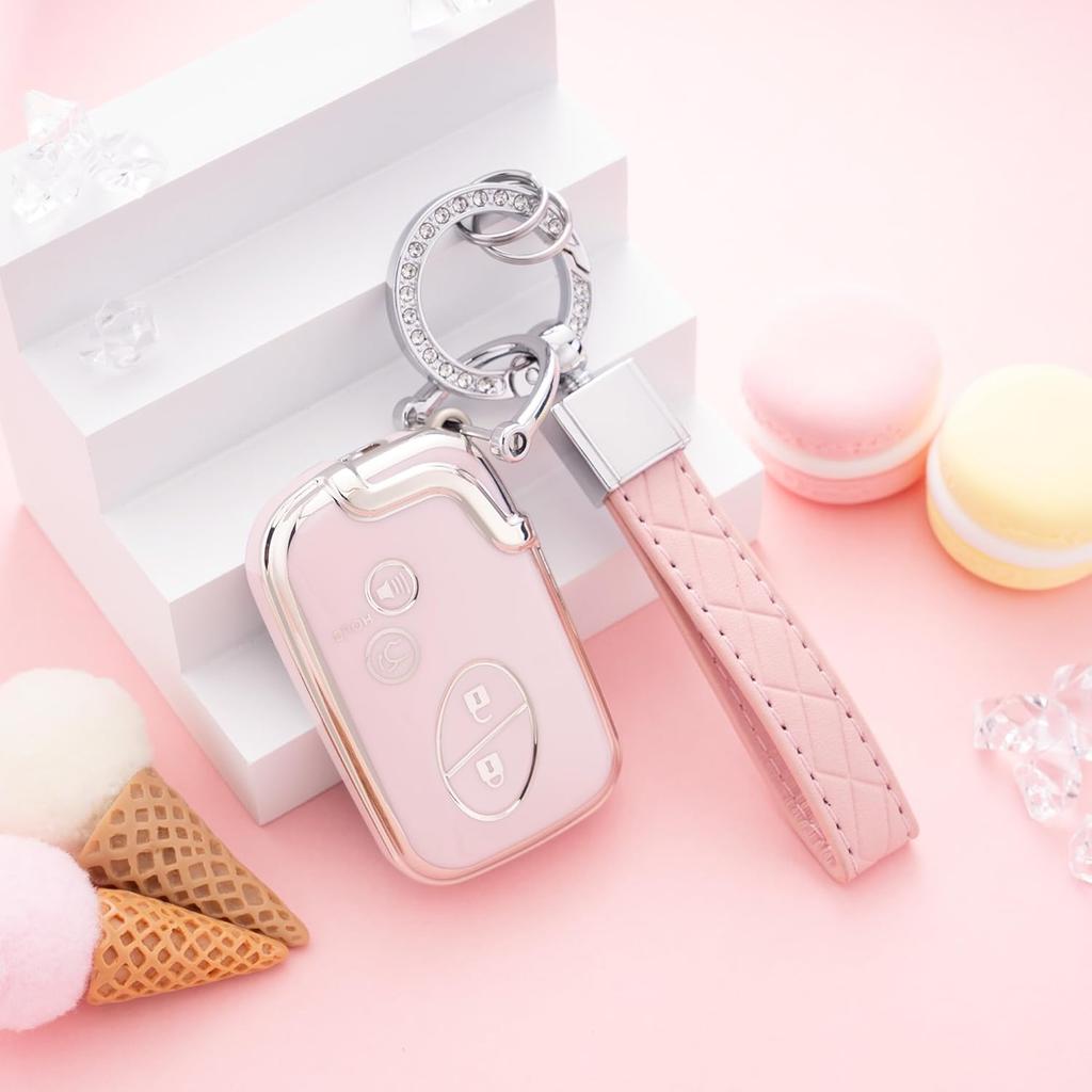 Key Fob Cover With Keychain For Lexus RX350 RX450 GX460 LX570 CT200H 2009-2015