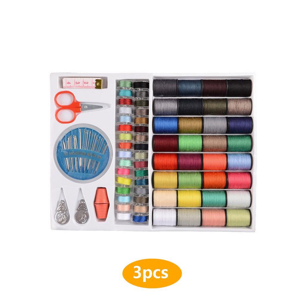 Nähgarn-Set 64 Farben DIY Strickseil Gewebtes Handwerksgarn Nähwerkzeug-Set Nadelbox Farbe Zufällig
