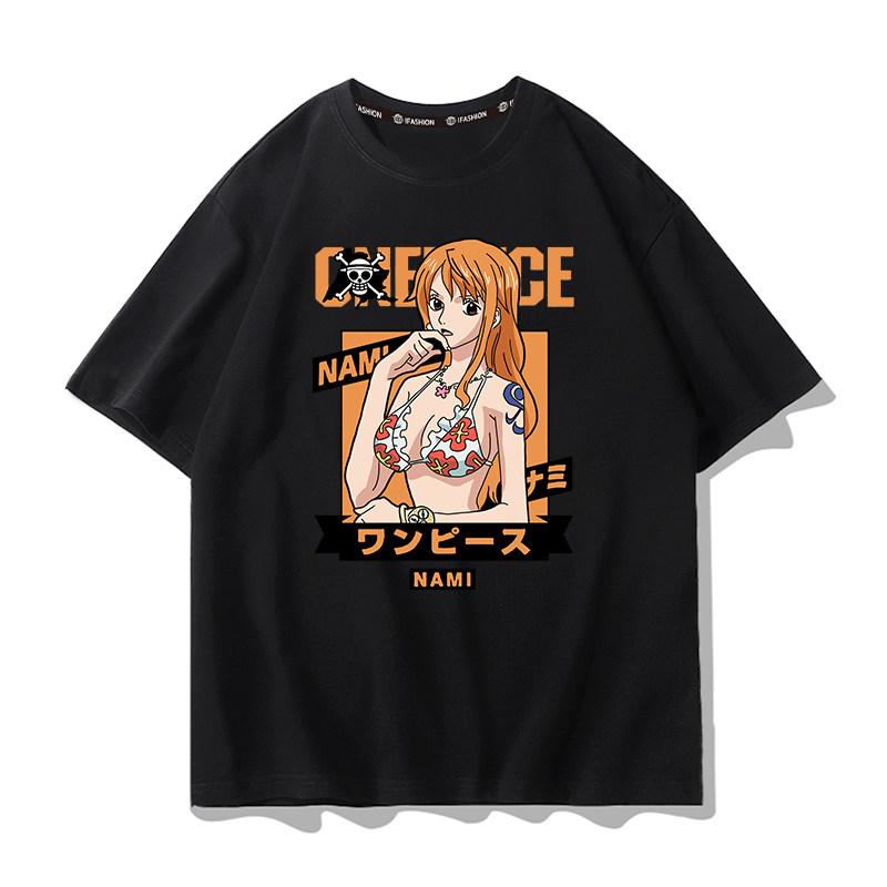 Koszulka z grafiką One Piece Luffy ACE Anime Tee Męska Moda Letnia 2026 Oversize Street Casual Y2K Topy Odzież Streetwear