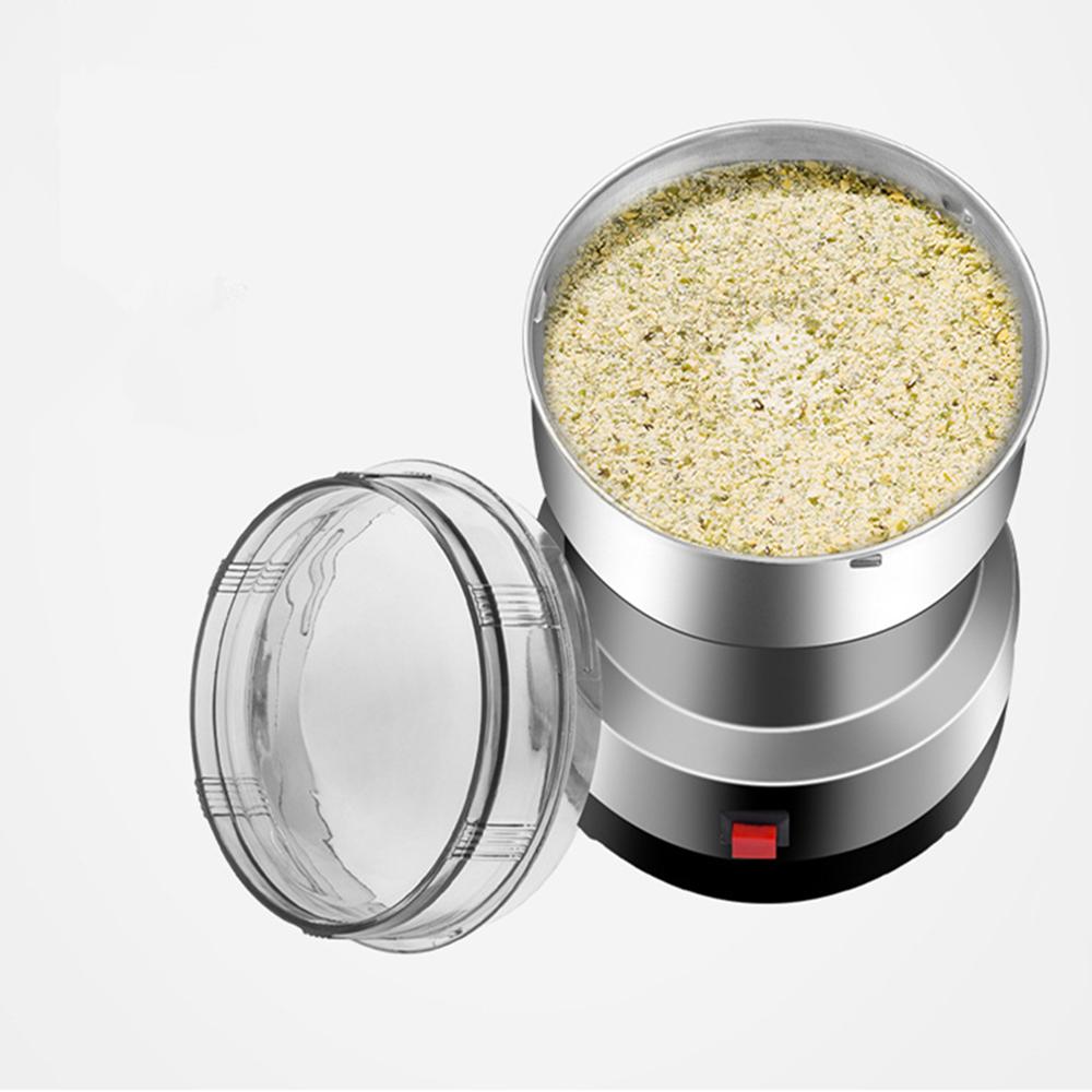 Rustfritt stålmølle Elektrisk kaffebønnekvern Nøttfrø Urtemaling Krydderknuser Blender