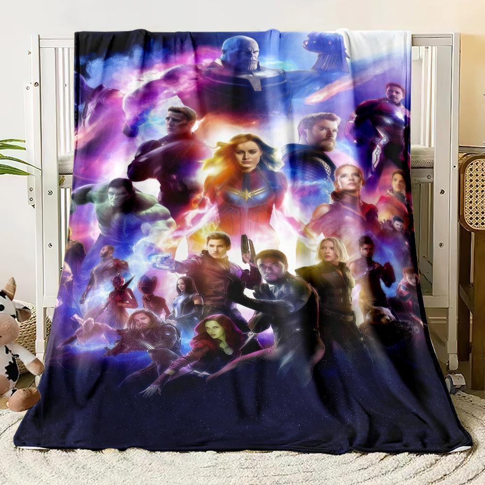 Marvel Flannel thin Blanket Bedroom Living Room Sofa Blanket Student Nap Office Nap Camping Trip Girlfriend Gift