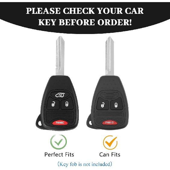 for Jeep Key Fob Cover with Leather Keychain, Soft TPU Key Case Protection Fit for Jeep Wrangler Compass Dodge Ram Durango Caliber Dakota Nitro