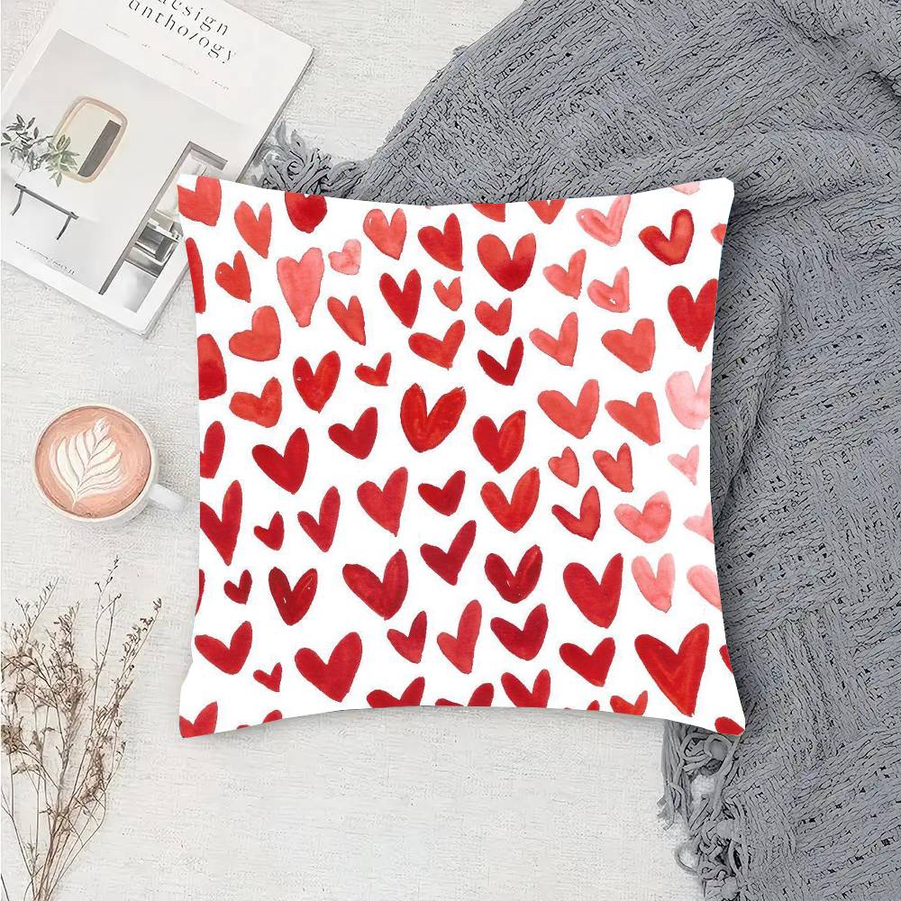 Valentines Day Love Heart Pillow Case Sofa Cushion Cover Room Home Decoration