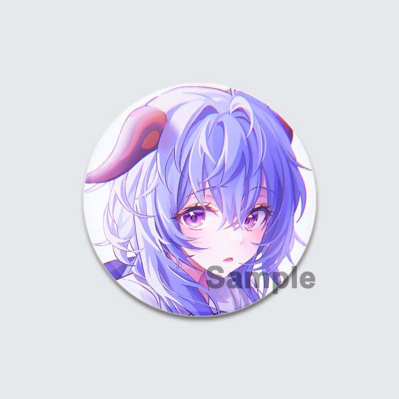 32/44/58 mm Genshin Impact-Abzeichen, Spiel Anime-Mädchen Hu Tao/Venti/Jean, Anstecknadel, 58 mm, runde Brosche für Rucksack, Kleidung, Zubehör, Schmuck, Geschenk