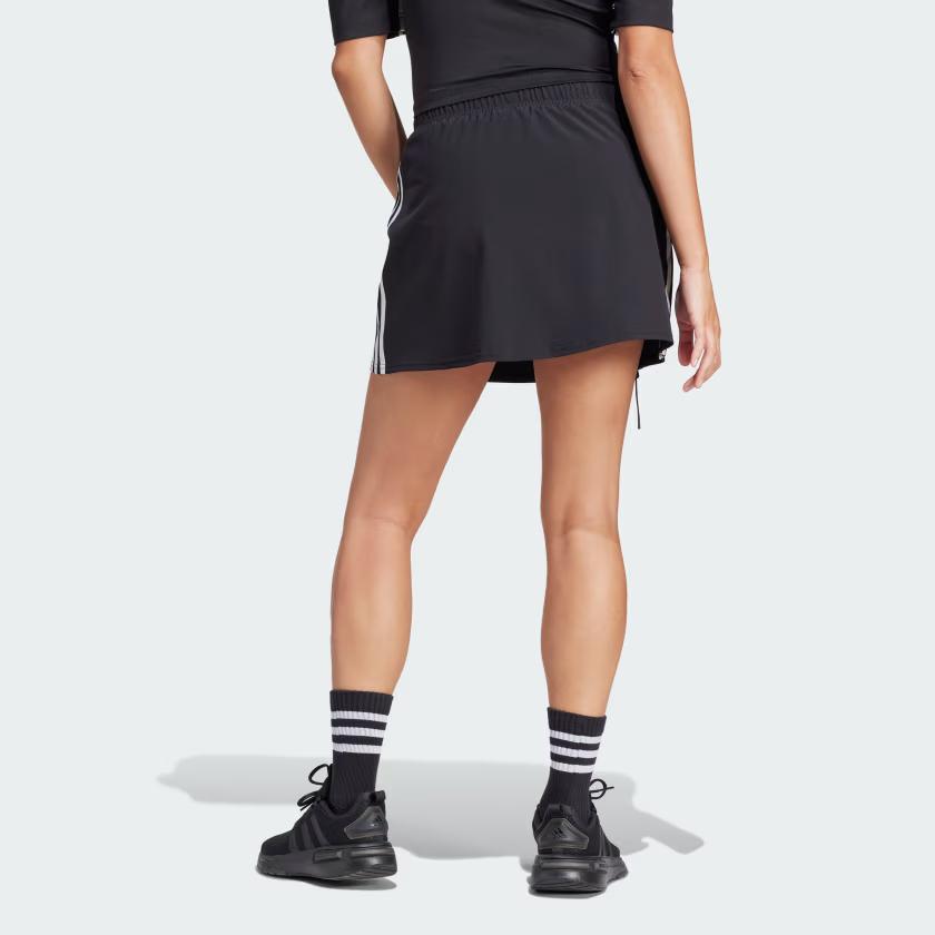Adidas Dance All-Gender Woven Skirt With Three Stripes And Elastic Waist Women Bottoms Black IP2393