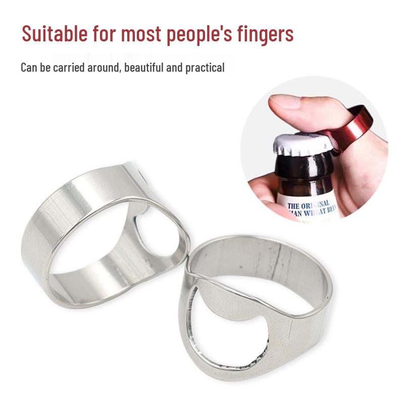 Trendy Stainless Steel Ring Bottle Opener for Beer
