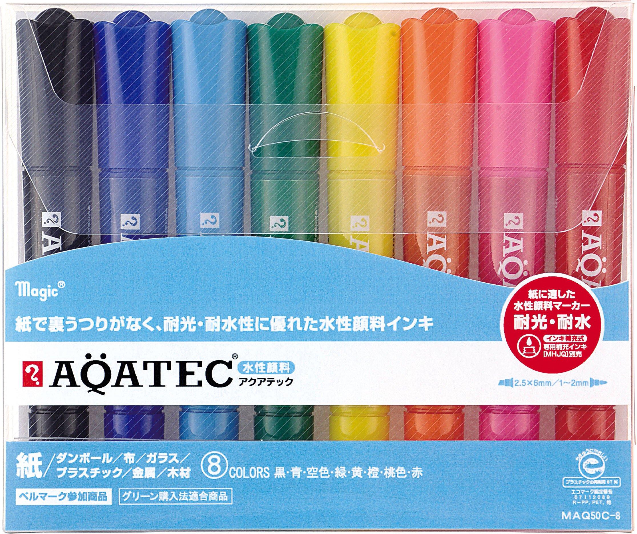 

Teranishi Chemical Magic 8 Water-Based Pen, Aquatec, Colors, MAQ50C-8
