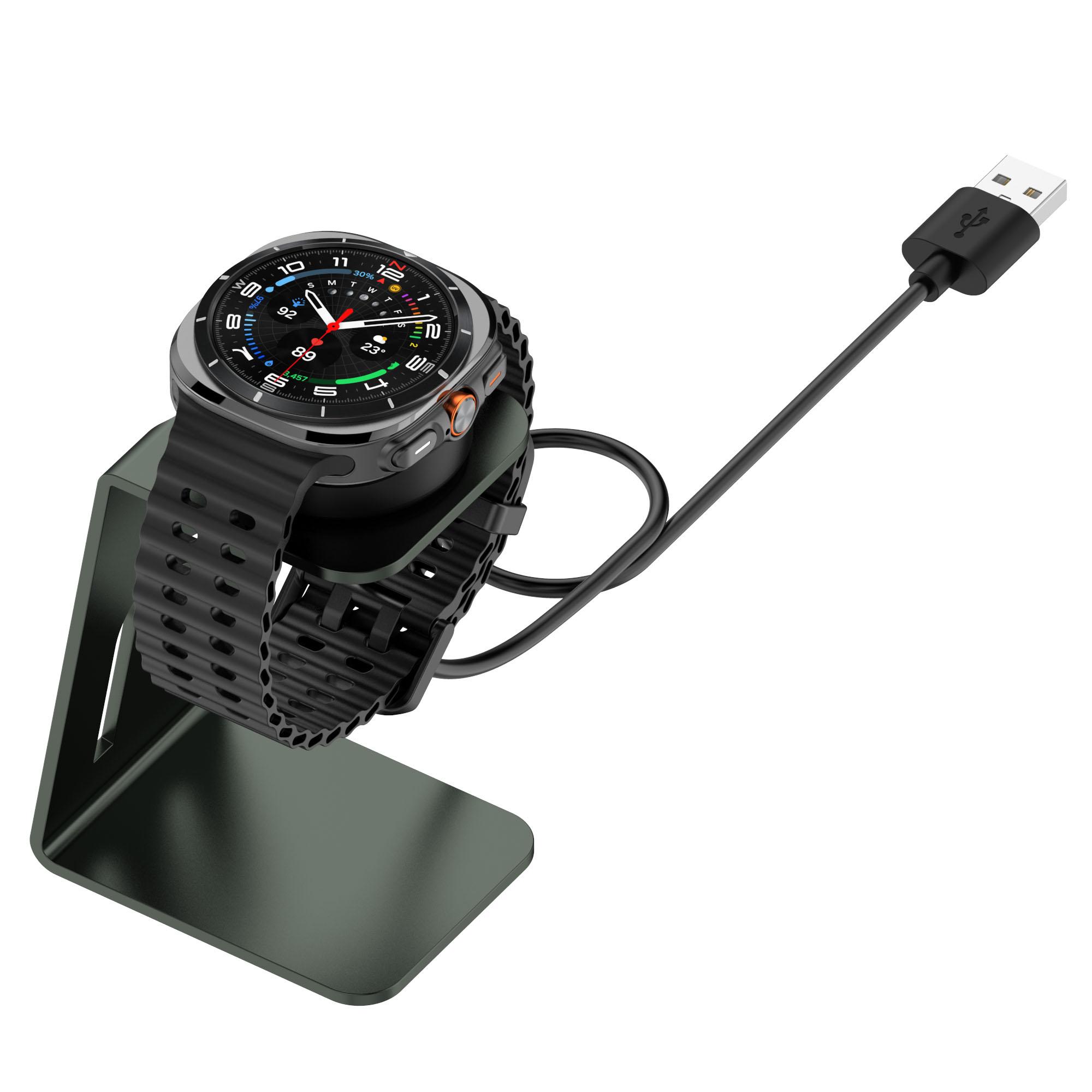 

Desktop Charger for Samsung Galaxy Watch Ultra 47mm/Galaxy Watch7 44mm/40mm Metal Watch Charging Dock Stand with Chip Protection A