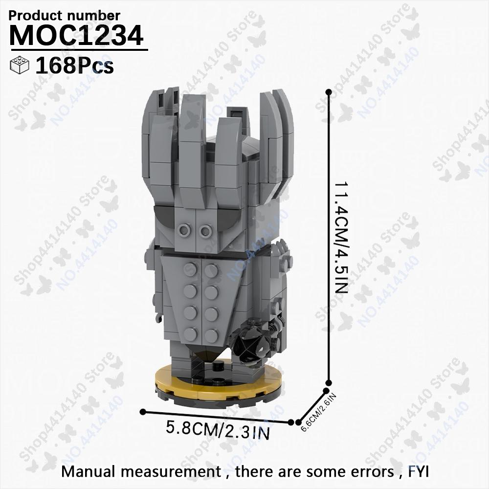 MOOXI King Of Ring Movie Eye Of Sauron Dragon Brickheadzed Figure Model Building Block Set MOC Brick Kit DIY Toys For Kids Gifts