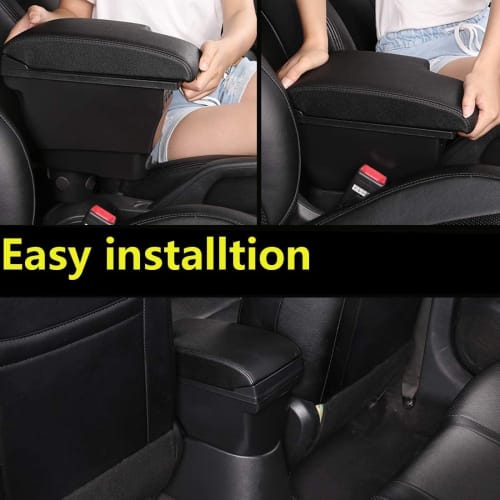 HRCHCG Nissan Juke Console Armrest Box Dual Layer Storage with 3 USB Ports
