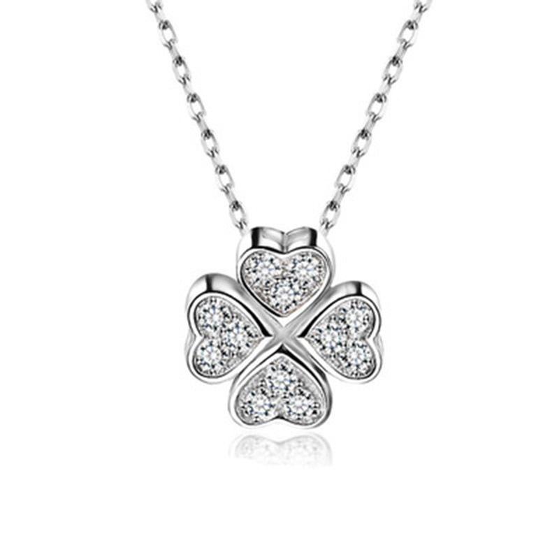 

Стильное колье с подвеской в виде клевера Ins, шикарные акценты из драгоценных камней, идеально для лета