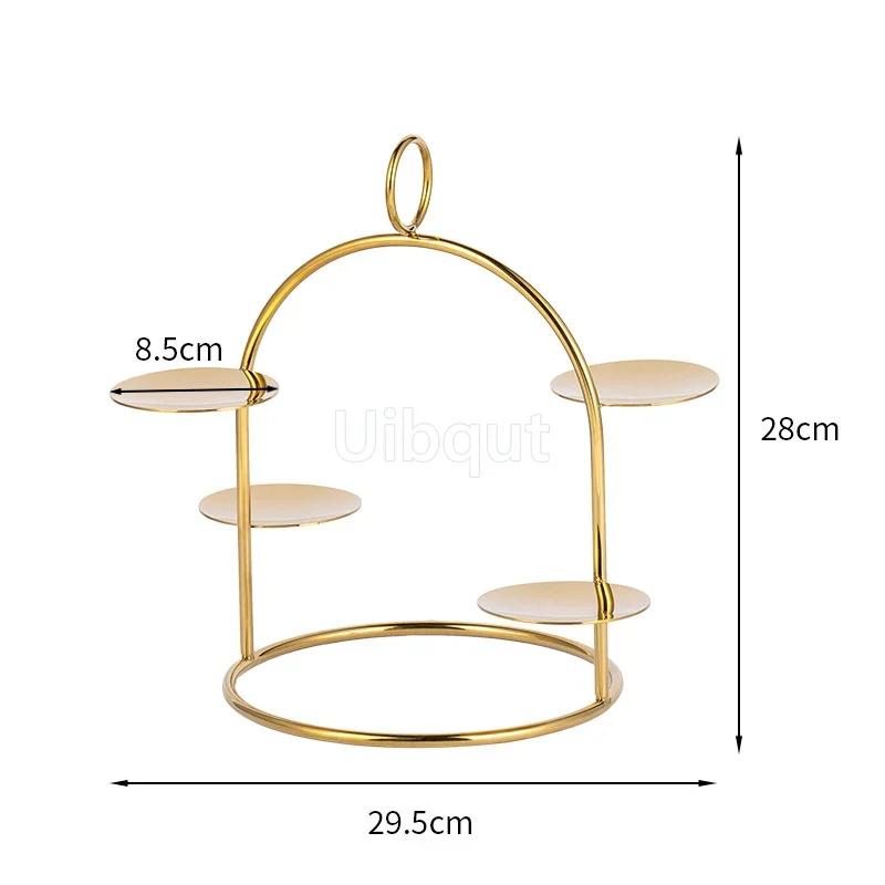 dessert table display rack bread table fruit tray Gold Dim sum Creative cake rack Restaurant Snack decoration Dessert rack