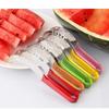 Stainless Steel Watermelon Slicer Plastic Wrap Handle Non-slip Melon Cutter Cutter Kitchen Gadget Fruit Cutting Tool Summer