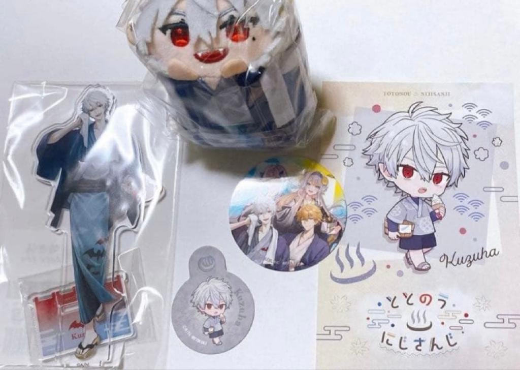 [USED] Nijisanji Kuzuha Gokurakuyu Acrylic Stand Mochikororin Plush Mascot Bonus