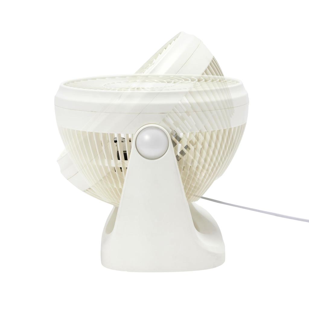 Amazon Basics Circulator Fan, 8-tatami Mat Size, Fixed Head, Manual Up/down Movement, White