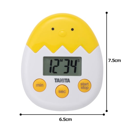 Tanita Piyo Piyo Timer, 100-Minute Counter, TD-419-YL, Yellow