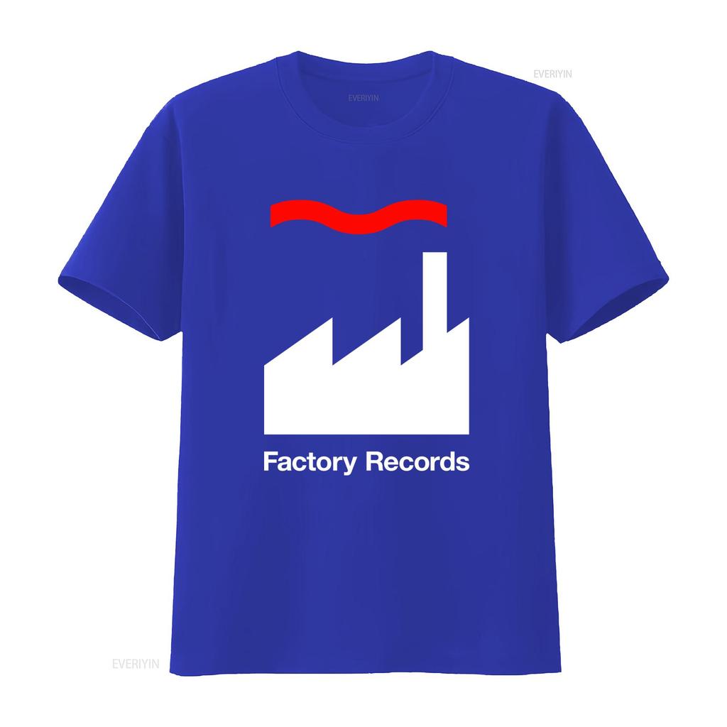 Factory Records T-Shirt Erhältlich in allen Größen S XXL Klassische Schwarz-Weiß-Farben Vintage gewaschen Designer-Kleidung Dehnbar