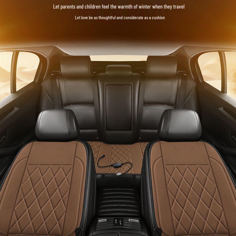 12V Electric Heated Car Seat Cushion - Single & Double Winter Warmer