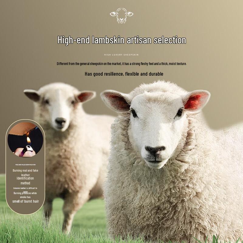 Futing Men's Winter Genuine Sheepskin Stand Collar Padded Leather Jacket