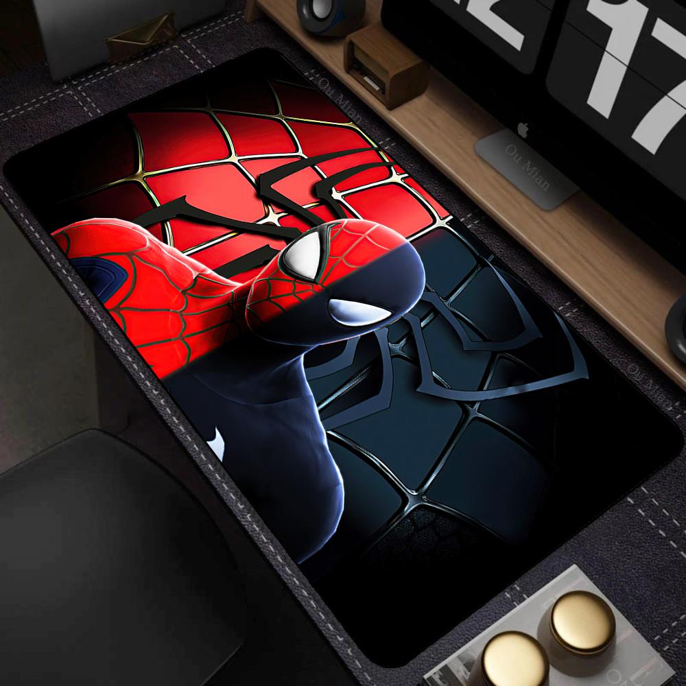Mausepad Computer Accessories Mats Spider Man Mause Pad Mousepad Over Edge Gaming Keyboard Pc Gamer Nonslip Rubber Desk Mat