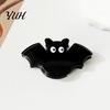 Non Slip Bang Clips Halloween Cartoon Hair for Women Girls, Acrylic Glitter Pumpkin/Ghost/Bat/Cat Decorative Pins Daily Wear Accessories, Cute