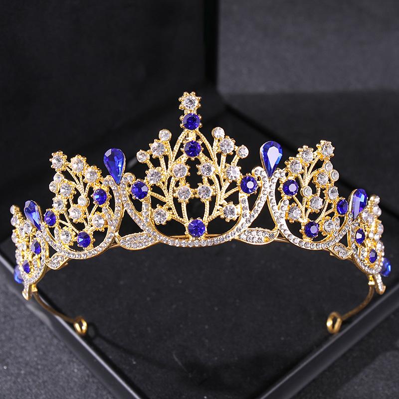 DIEZI Elegant Luxury Girls Crystal Bridal Tiara Crown Birthday Party New Fashion Bride Queen Headbands Hair Jewelry Accessories