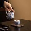Silver-Plated Ceramic Kung Fu Tea Set