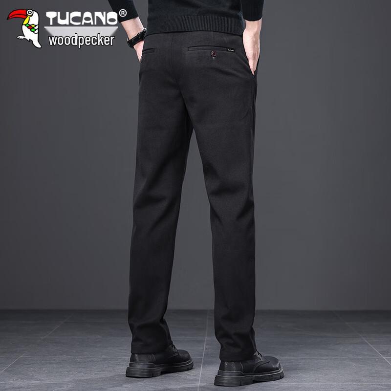 Tucano Men's Autumn/Winter Straight-Fit Business Casual Woolen Trousers