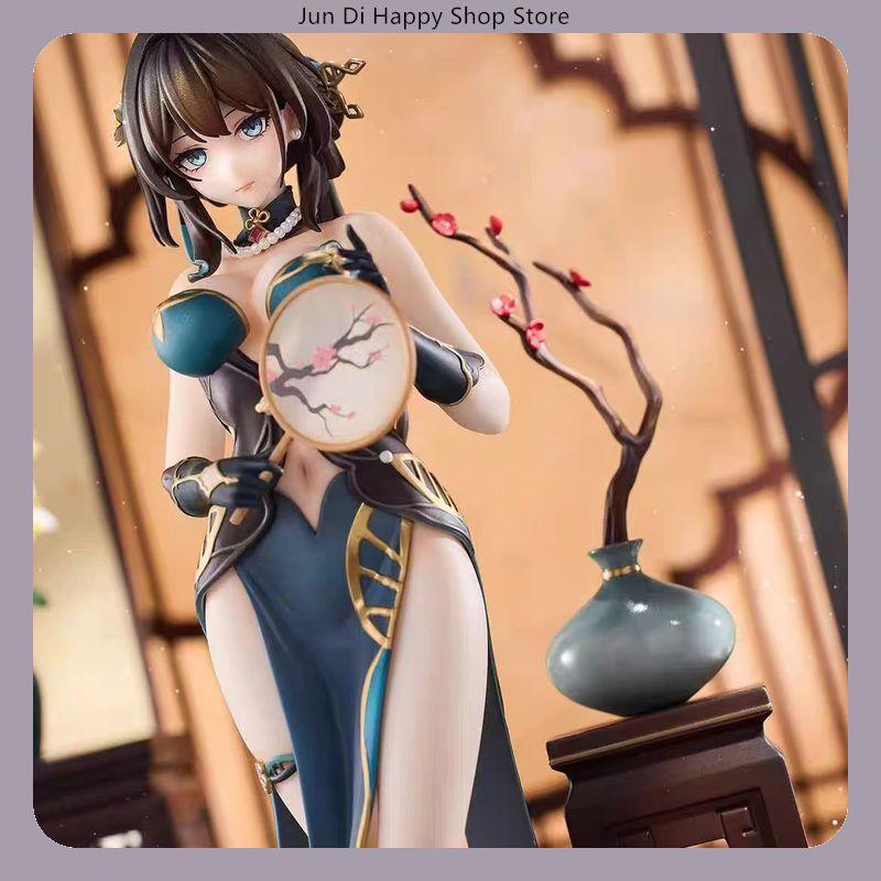 24cm Qipao Ruan Mei Standing Pose Anime Figure Model Statue Collection Desktop Decoration Ornament Toy Gift for Fans