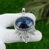 Natural Sodalite Gemstone Pendant 925 Sterling Silver Indian Jewelry For Women