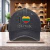 I Love Lithuania Flag Heart Baseball Cap Cotton Adjustable Snapback Hat Casual Unisex Adult