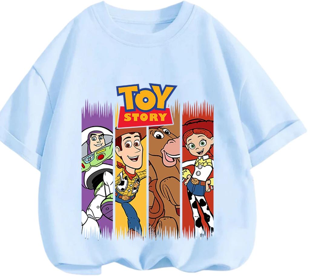 Summer Round Neck T Shirt Toy Story Classic Cartoon Print Casual Street Style Kids Boys Girls 3 14 Years